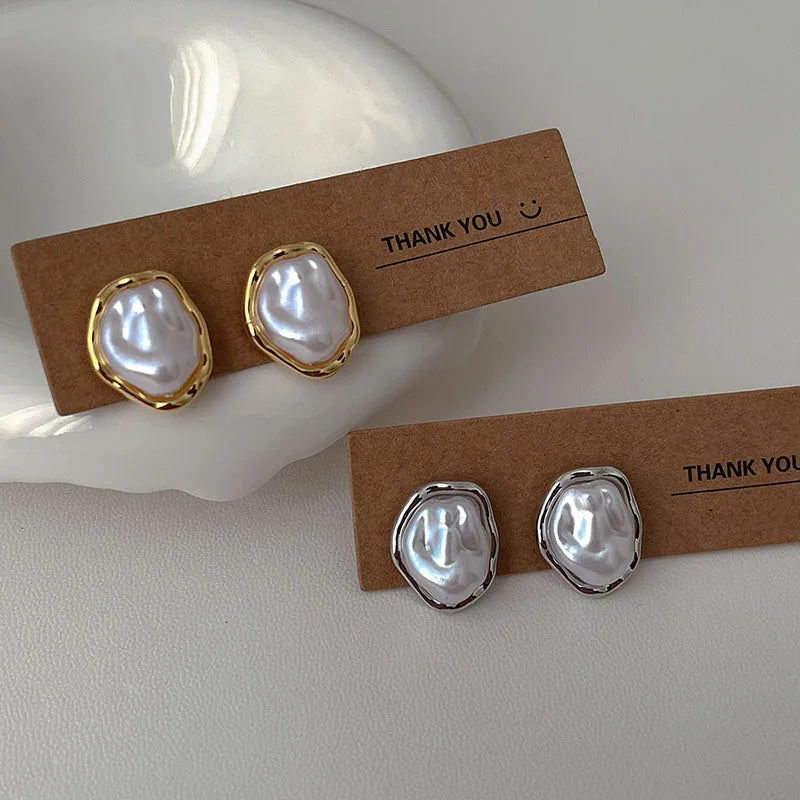 Vérissé - Golden Pearl Studs